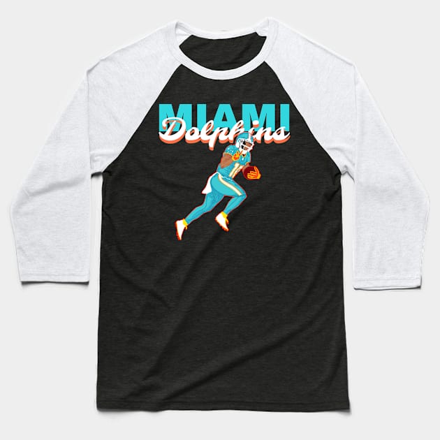 Miami dolphins Baseball T-Shirt by Mic jr